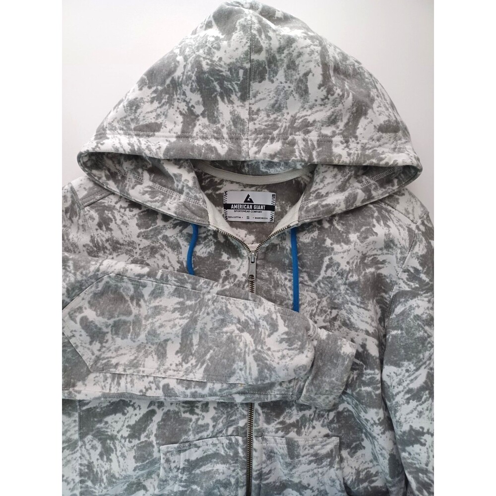 American Giant Hoodie Mens Small Camo Long Sleeve Full Zip Up Heavyweight USA‎